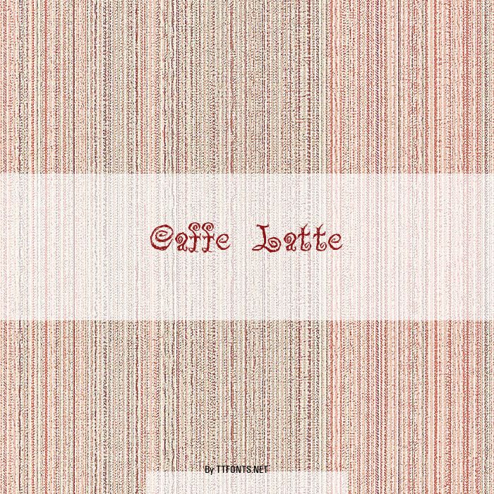 Caffe Latte example